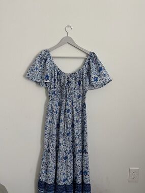 Blue Floral Maxi Dress